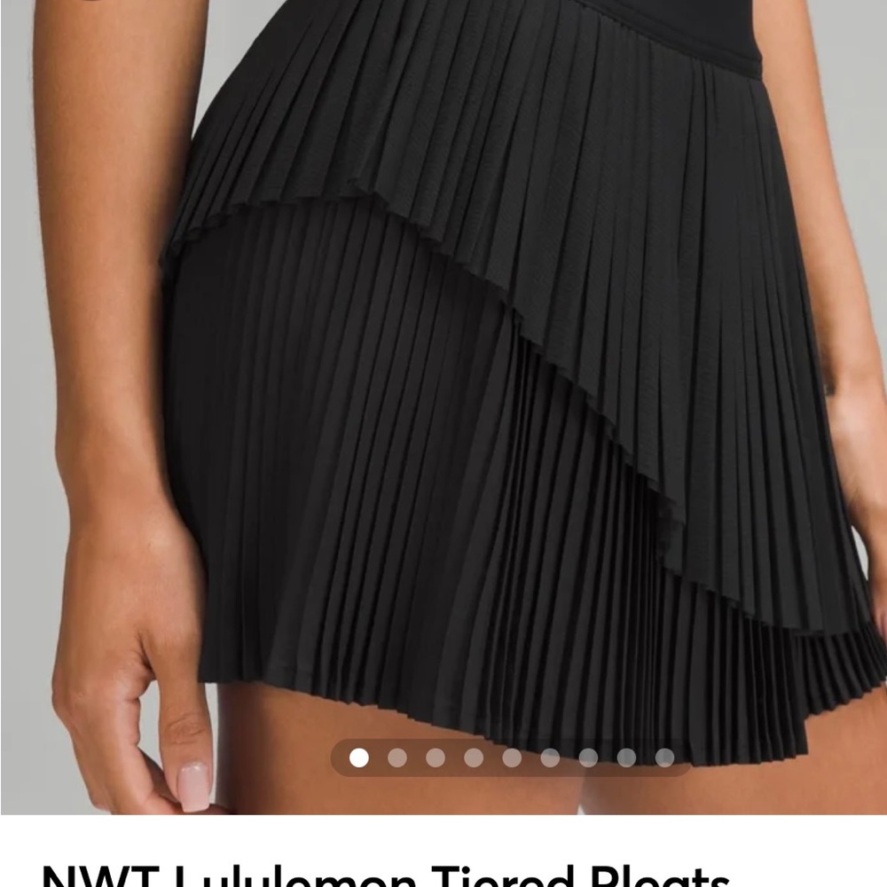 Lululemon NWT black high rise tennis skirt